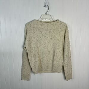 United Arrows Sweater Beaded Embellished Cream Long Sleeve Cozy Women